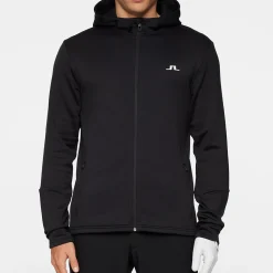 Aerial Full Zip Hood Svart>J.Lindeberg New