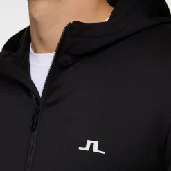 Aerial Full Zip Hood Svart>J.Lindeberg New