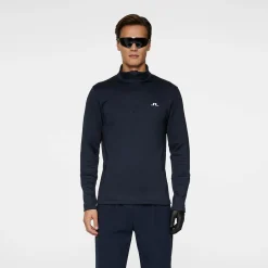 Aerial Quarter Zip Mid Layer Blå>J.Lindeberg Hot