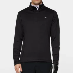 Aerial Quarter Zip Mid Layer Svart>J.Lindeberg