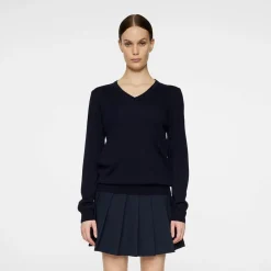 Amaya Knitted Sweater Blå>J.Lindeberg Best