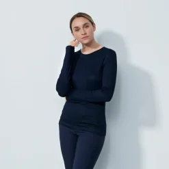 Ancona Ls Round Neck Blå>Daily Sports Hot