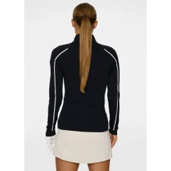 Aubree Knitted Zip Sweater Blå>J.Lindeberg Clearance