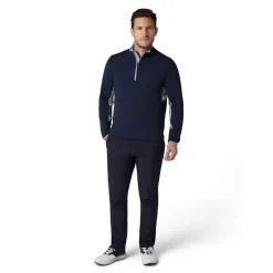 Blocked LS 1/4 Zip Pullover Blå>Callaway Hot