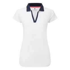 Cap Sleeve Print Trim Lisle Vit>FootJoy New