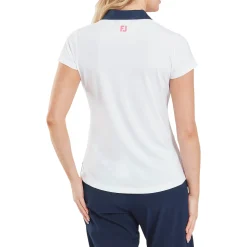 Cap Sleeve Print Trim Lisle Vit>FootJoy New