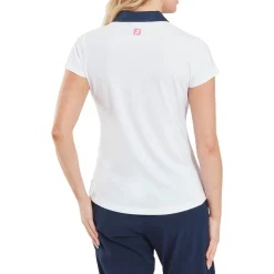 Cap Sleeve Print Trim Lisle Vit>FootJoy New