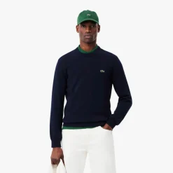 Classic Crew Neck Blå>Lacoste Hot