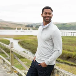 Cloud Quarter Zip 2.>Travis Mathew New