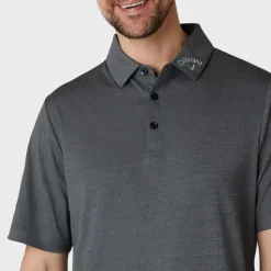 Emea Ss Ventilated Jacquard Polo Svart>Callaway Discount
