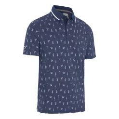 Geo Cocktail Print Polo Blå>Callaway Online
