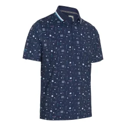 Golf Collection Print Polo Blå>Callaway Discount