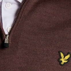 Golf Quarter Zip Merino Jumper Rosa>Lyle & Scott Clearance