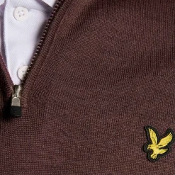 Golf Quarter Zip Merino Jumper Rosa>Lyle & Scott Clearance