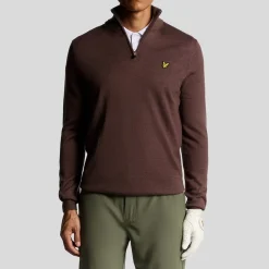 Golf Quarter Zip Merino Jumper Rosa>Lyle & Scott Clearance