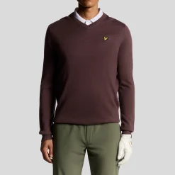 Golf V Neck Pullover Rosa>Lyle & Scott