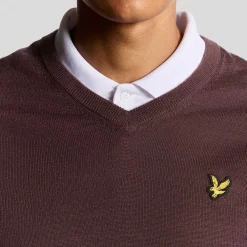 Golf V Neck Pullover Rosa>Lyle & Scott