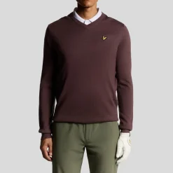 Golf V Neck Pullover Rosa>Lyle & Scott