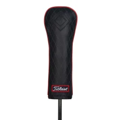 Jet Black Leather Headcover Fairway>Titleist New