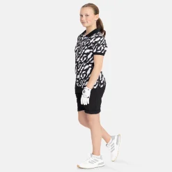 Jr Tech Hidden Button Pique AOP Svart Vit>Bogeys & Birdies Best