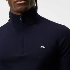 Kian Zipped Golf Sweater Blå>J.Lindeberg Outlet