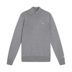 Kian Zipped Golf Sweater Grå>J.Lindeberg Clearance