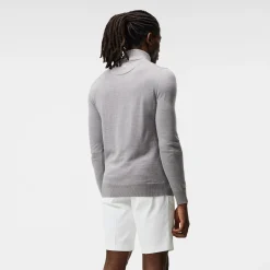 Kian Zipped Golf Sweater Grå>J.Lindeberg Clearance