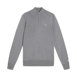 Kian Zipped Golf Sweater Grå>J.Lindeberg Clearance