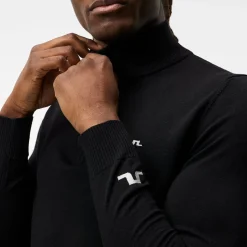 Kian Zipped Golf Sweater Svart>J.Lindeberg