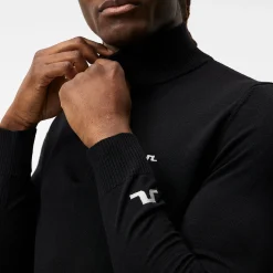 Kian Zipped Golf Sweater Svart>J.Lindeberg