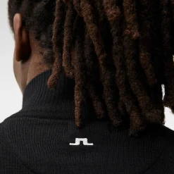 Kian Zipped Golf Sweater Svart>J.Lindeberg
