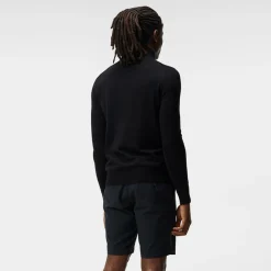 Kian Zipped Golf Sweater Svart>J.Lindeberg