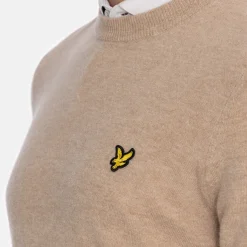 Lambswool Blend Crew Beige>Lyle & Scott Discount