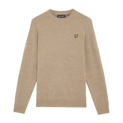 Lambswool Blend Crew Beige>Lyle & Scott Discount