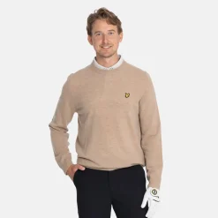 Lambswool Blend Crew Beige>Lyle & Scott Discount