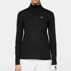 Lauryn Quarter Zip Mid Layer Svart>J.Lindeberg Discount