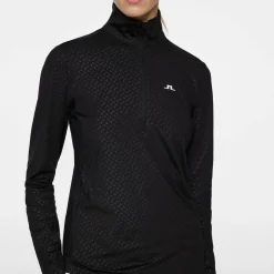 Lauryn Quarter Zip Mid Layer Svart>J.Lindeberg Discount