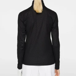 Lauryn Quarter Zip Mid Layer Svart>J.Lindeberg Discount