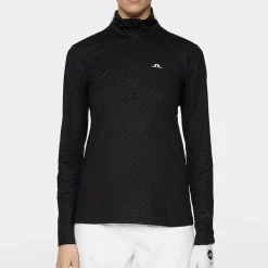 Lauryn Quarter Zip Mid Layer Svart>J.Lindeberg Discount
