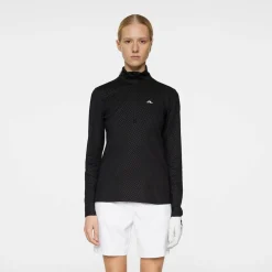 Lauryn Quarter Zip Mid Layer Svart>J.Lindeberg Discount