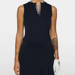 Leya Sleeveless Top Blå>J.Lindeberg Best