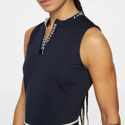 Leya Sleeveless Top Blå>J.Lindeberg Sale