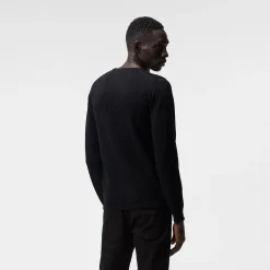 Lyle Merino Crew Neck Sweater Svart>J.Lindeberg Discount