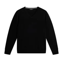 Lymann Merino V-Neck Sweater Svart>J.Lindeberg Discount