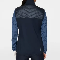 Madde Quilt Hybrid Vest Blå>J.Lindeberg
