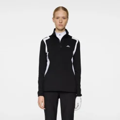 Mae Quarter Zip Mid Layer Svart>J.Lindeberg Hot