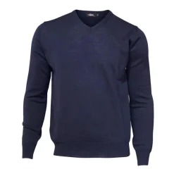 Merino V-Neck Blå>Ivanhoe Best