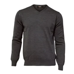 Merino V-Neck Grå>Ivanhoe Outlet