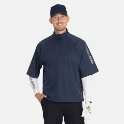 M Windbreaker SS 1/4 Zip Blå>Bogeys & Birdies Discount
