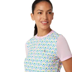 OP Ss Lattice Zip Mock>Original Penguin Clearance